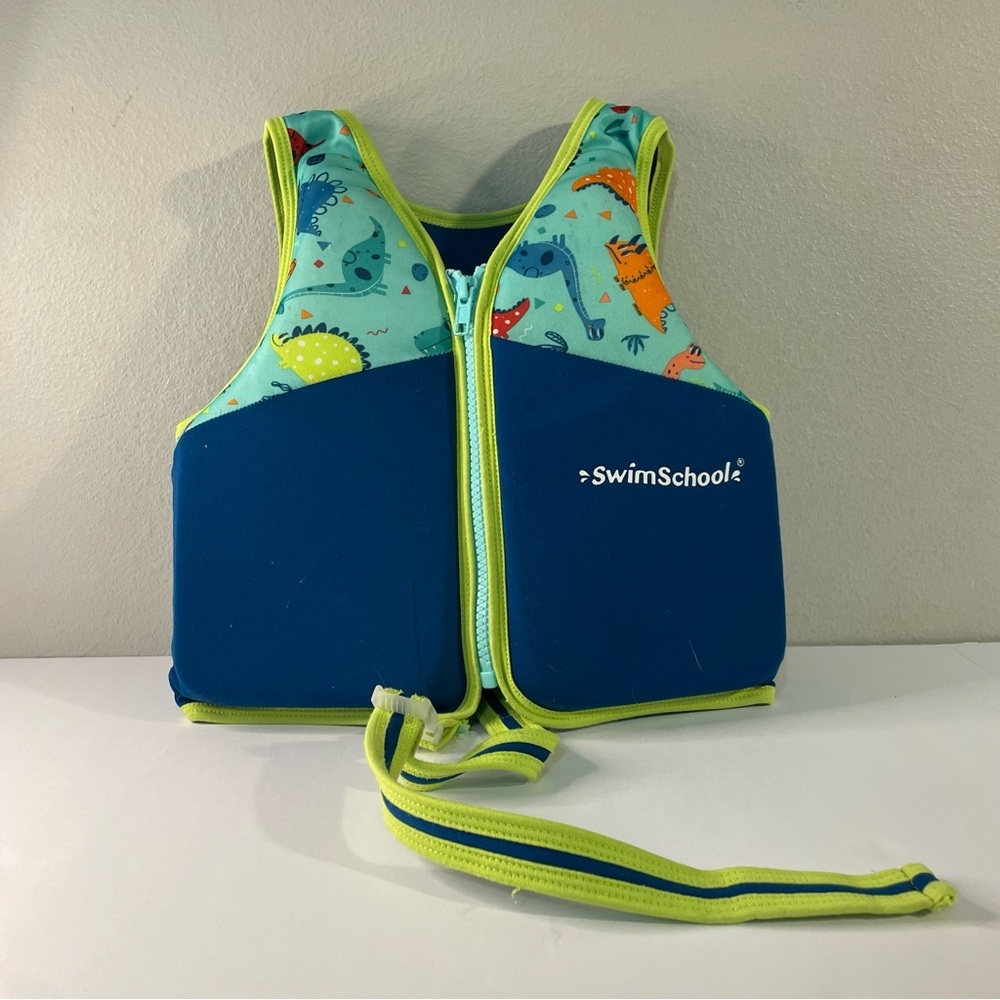 Swim Training Vest Youth Life Jacket Dinosaurs 4-6 Years‎ Up To 50 lbs.